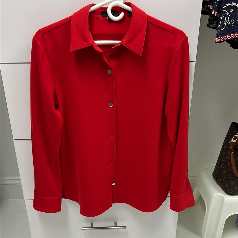Classic Red Button-Up Shirt
